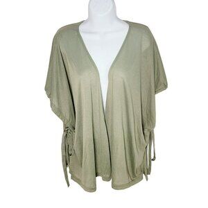 Womens - Jenni - Cover up - Drawstring - Sleeves/ Sheer - One Size - Olive   NWT